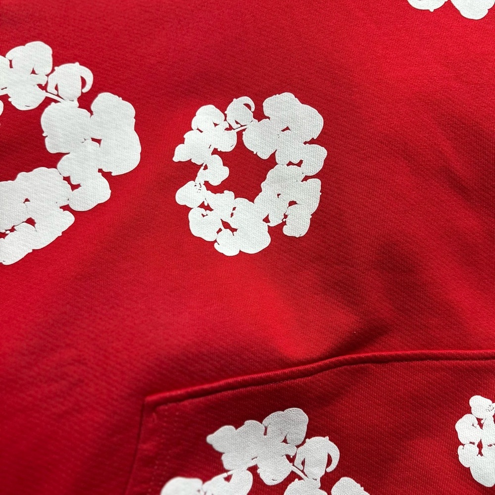 Denim Tears The Cotton Wreath Hoodie ‘Red’ - Picture 4 of 7